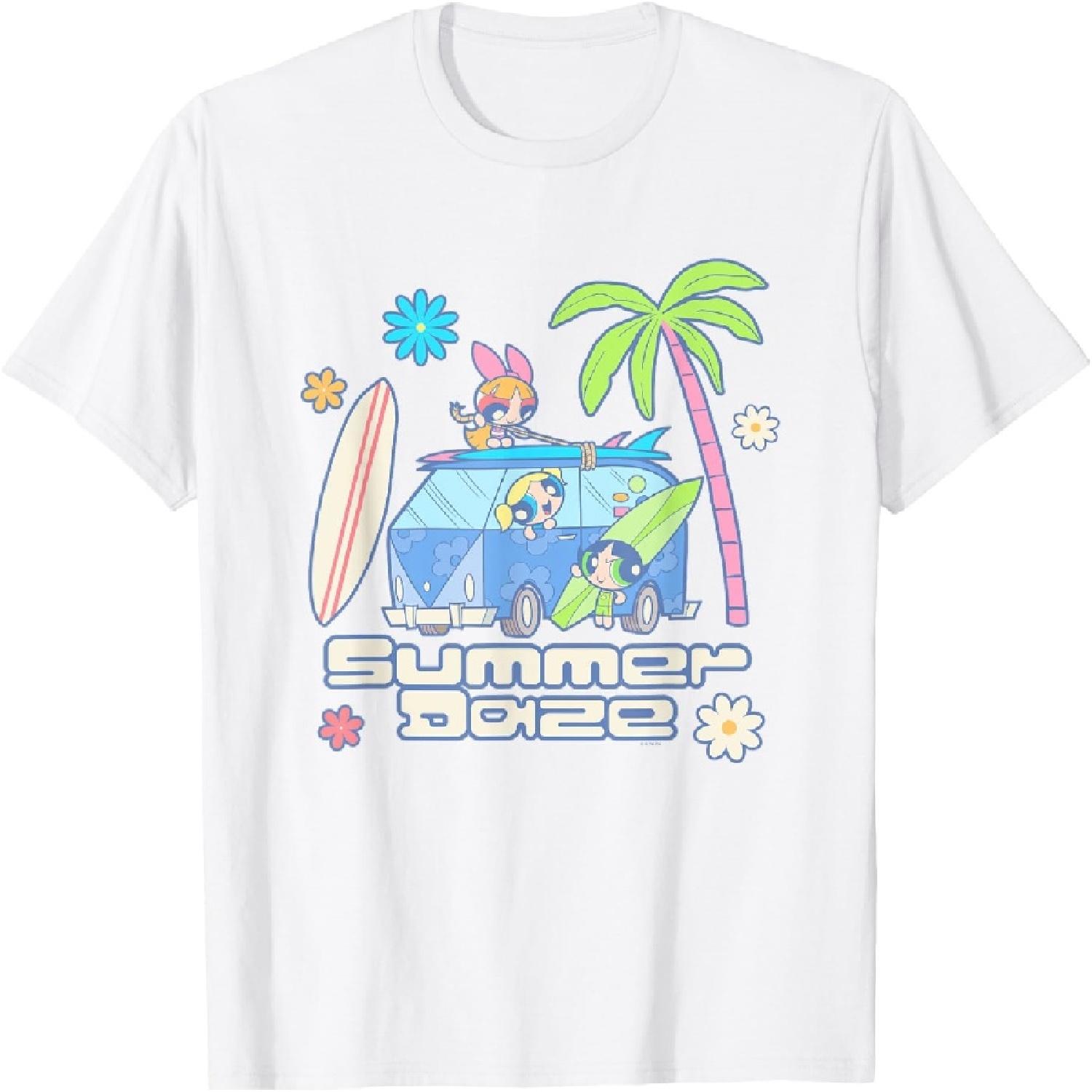 

The Powerpuff Girls Summer Daze Retro Group Shot T-Shirt XXXXXL білий