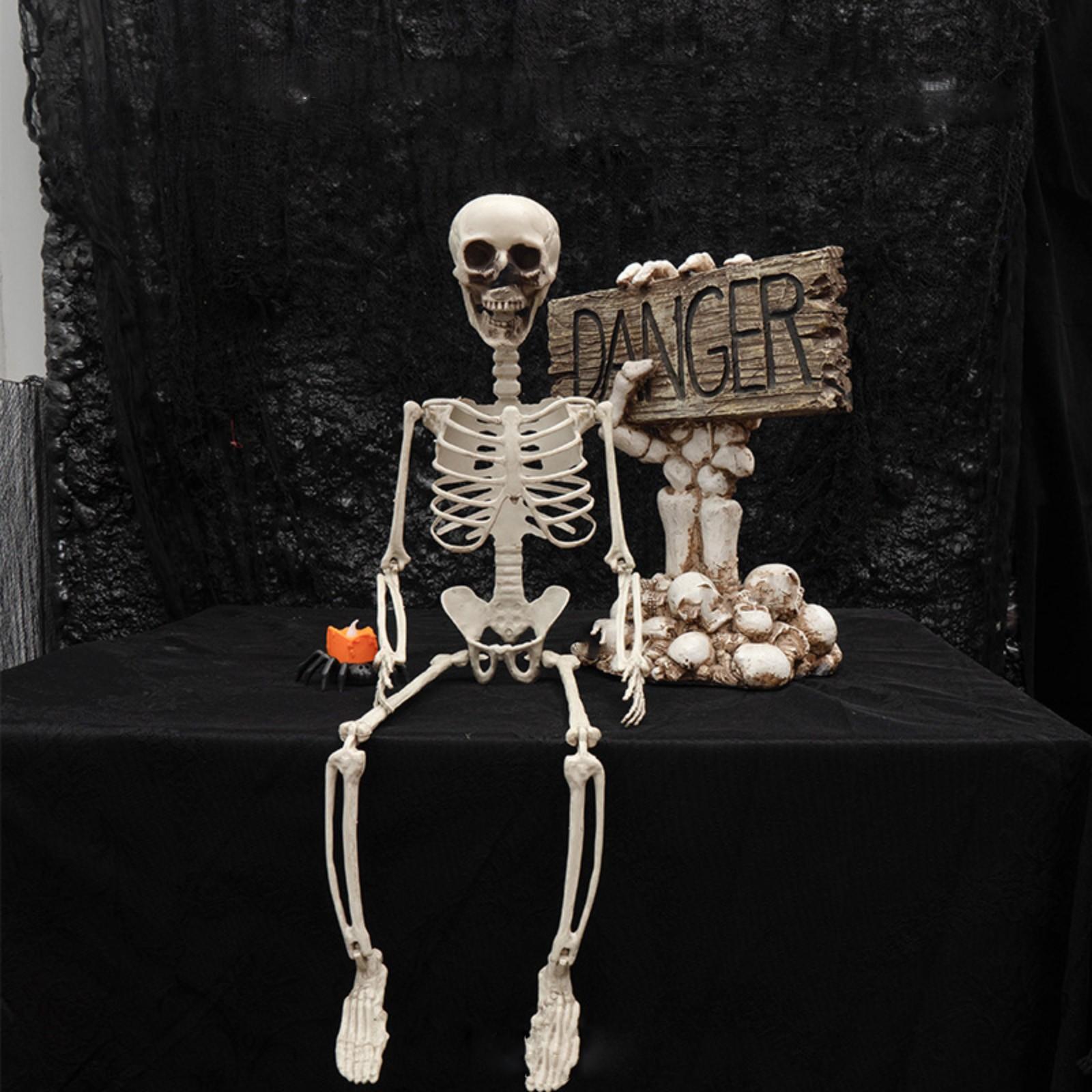 

70см Хэллоуин Скелеты Поддельные Кости Черепа Всего Тела Подвижные Декор для Вечеринки на Хэллоуин Для Дома Бара Дома с Привидениями Ужасы Реквизит белый