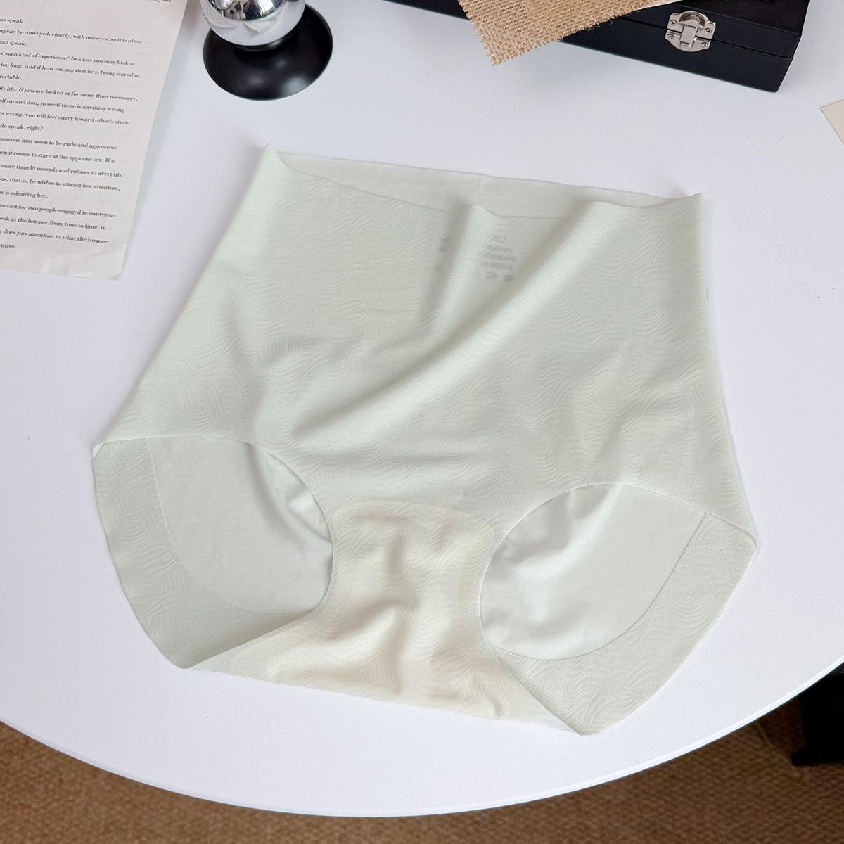 

Plus-size Ladies Summer Jelly Jelly Peach Hip Full Hip No Mark High Waist Triangle Briefs One Size синій