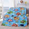 Super Mario Printed Flannel Blanket Soft Polyester Lightweight Throw Blanket for Bed Sofa Couch Home Decor -QJY