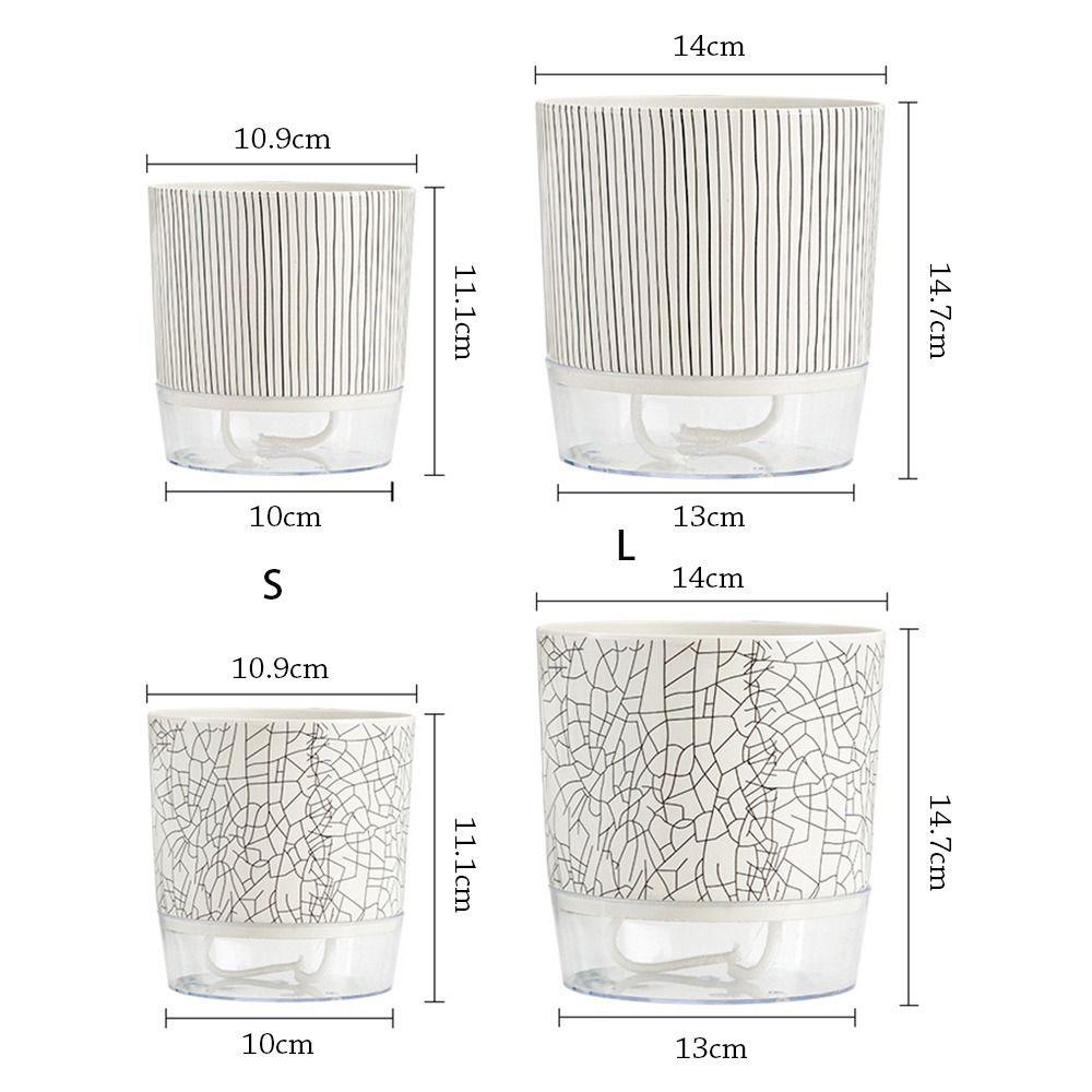 Green Plants Self-watering Plants Pot With Water Container Lazy Flower Pot Planter  Garden Supplies