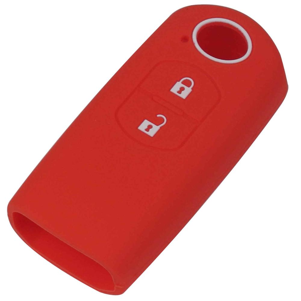

jingyuqin 2 Buttons Remote Smart Key Silicone Cover Case Fob For Mazda 2 / 3/ 5/ 6 CX-3 CX-4 CX-5 CX-7 CX-9 Atenza Axela MX5 червоний