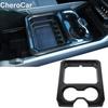 Carbon Fiber Front Water Cup Holder Panel Cover Trim for Dodge Ram 1500 2018+