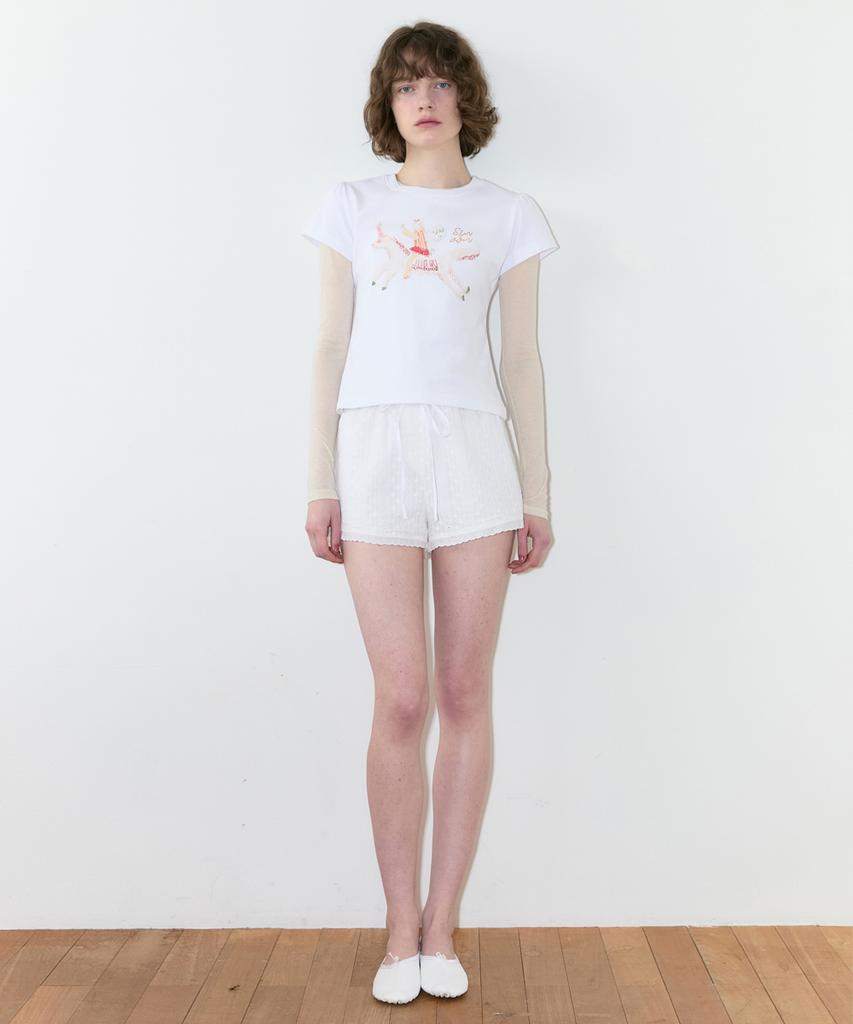 SINOON Unicorn Puff T-Shirt (White)