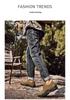 Men's Large Size Genuine Leather Outdoor Mountaineering Shoes - Breathable, Non-slip, Wear-resistant with Thick Sole.