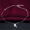 Simple Creative Cute Kitten And Fish 925 Sterling Silver Jewelry Fashion Animal Popular Cat Clavicle Chain Necklaces XL069