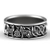 Huitan Viking Nordic Mythology Giant Wolf Men Ring Defense Totem Wolf Fashion Hip Hop Rock Unisex Finger Ring Punk Gift