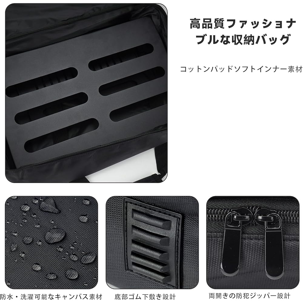 GOKKO Guitar Effect Board Pedal Board w/ Storage Bag (ML-Black)