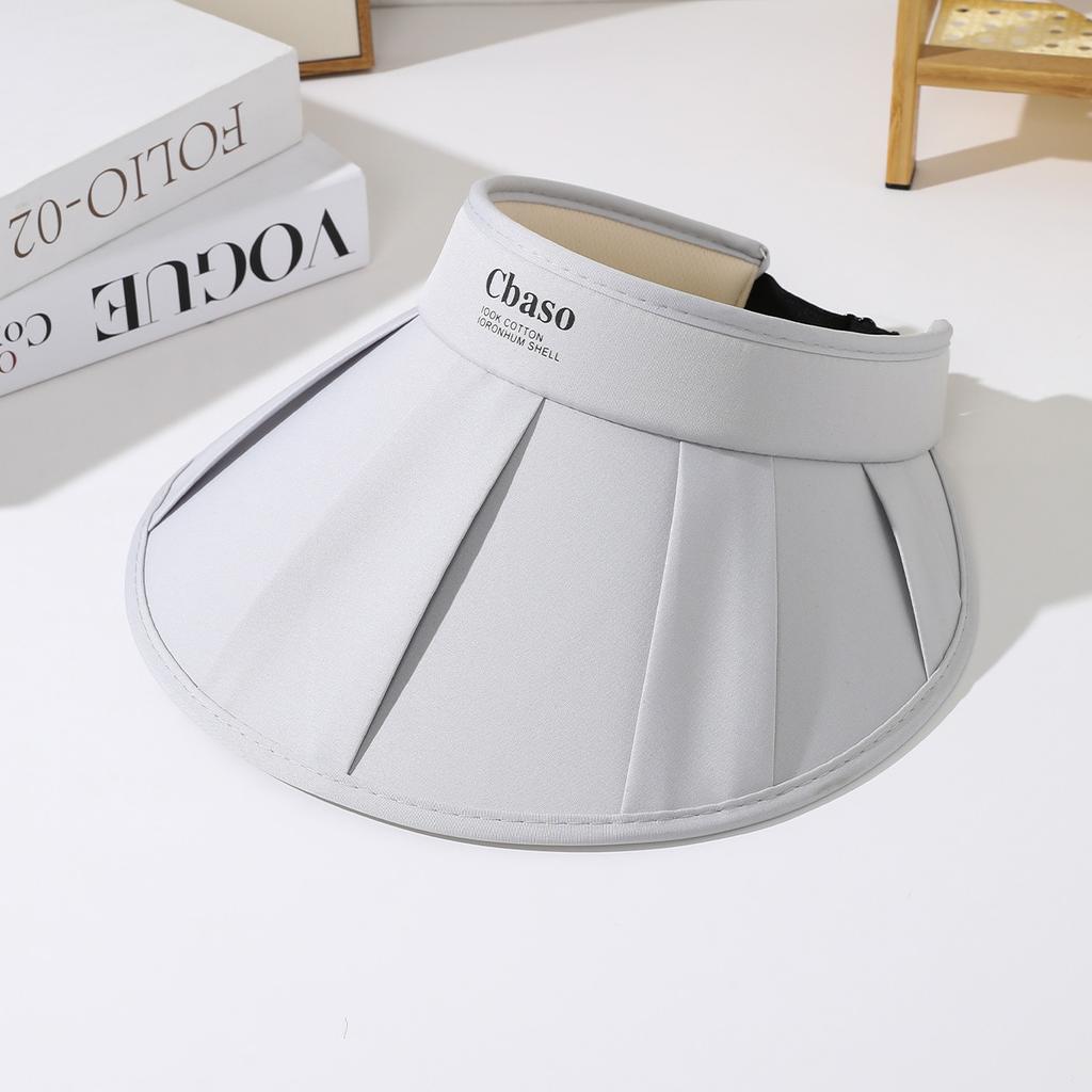 New empty top shell sun protection hat UV protection vinyl hat women's summer big brim sun hat riding