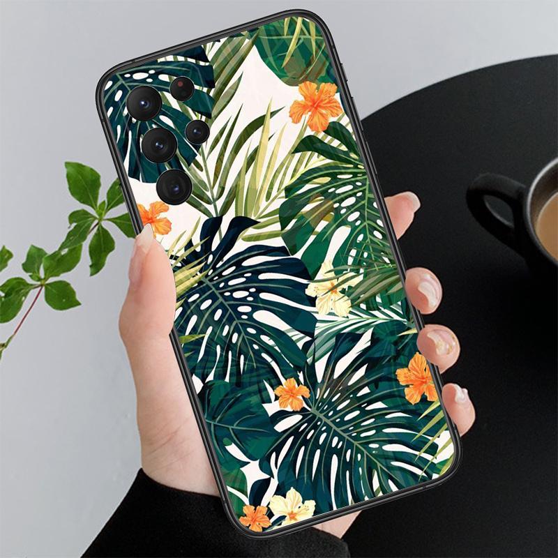 Palm Tree Leaves Phone Case For Samsung A52S A21S A33 A23 A13 A14 A32 A52 A53 A54 A51 A71 M51