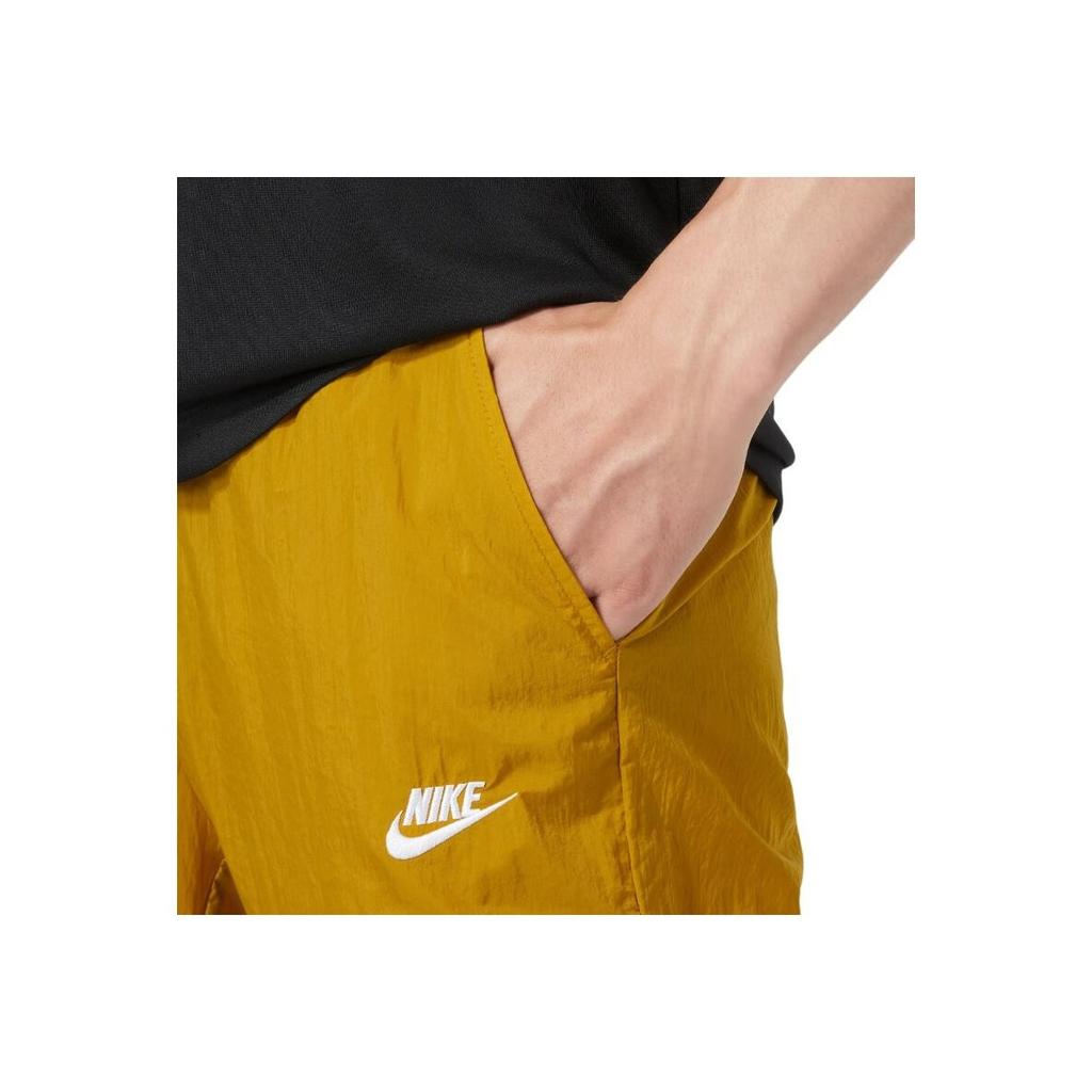 Nike Embroidered Logo Sport Casual Pants Men Bottoms Yellow FB7407-716
