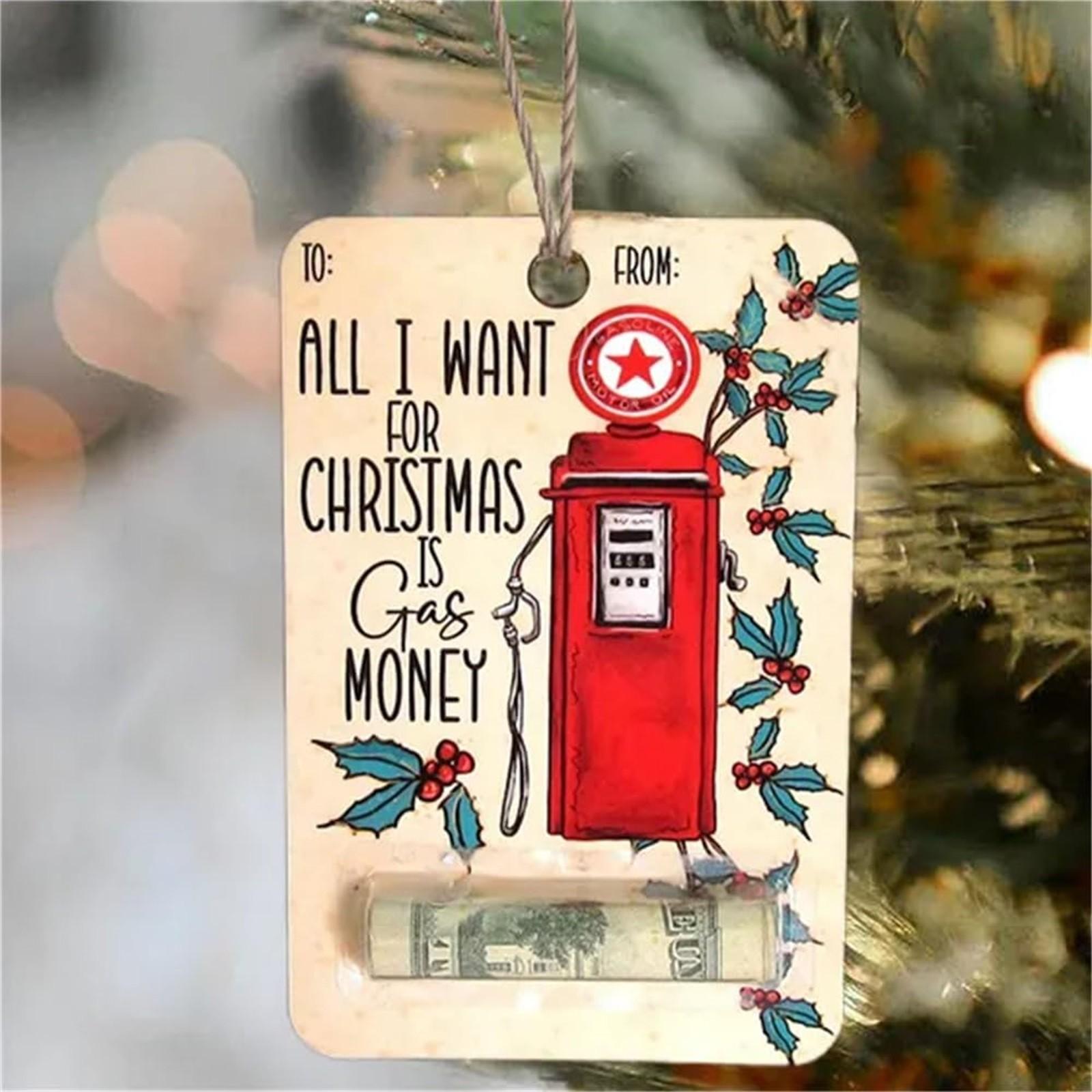 

Рождественские держатели денег в подарок, рождественские держатели денег для наличных, деревянные рождественские держатели денег в подарок, рождественские держатели денег, подвесной декор One Size