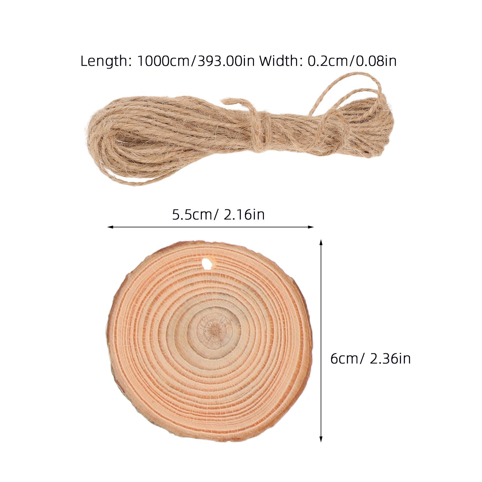 

30 pcs Unfinished Wood Rounds Natural Tree Slices With Pre-Drilled Holes Smooth For Diy Crafts Christmas Ornaments Home Decor