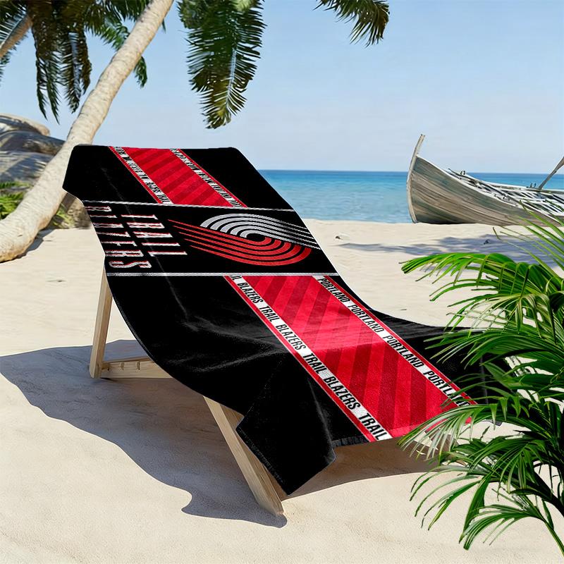 Portland Trail Blazers Print Beach Towel, Large Soft Quick Dry Towel for Beach Camping Swimming