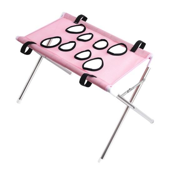 Pet Care Sling for Home Grooming Table, Hammock with Foldable Stand, 4-Hole or Restraint Bag 8-Hole, Washing Station Cats, Small Dogs,
