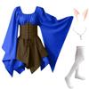 New Long-sleeved Women's Renaissance Medieval Dress