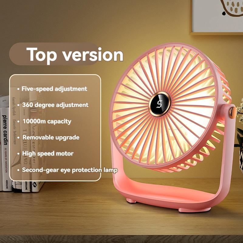 USB Rechargeable Table Fan Portable Mini Desk Fan 360 Degree Rotation Adjustable Clip-on Fan For Student Dormitory