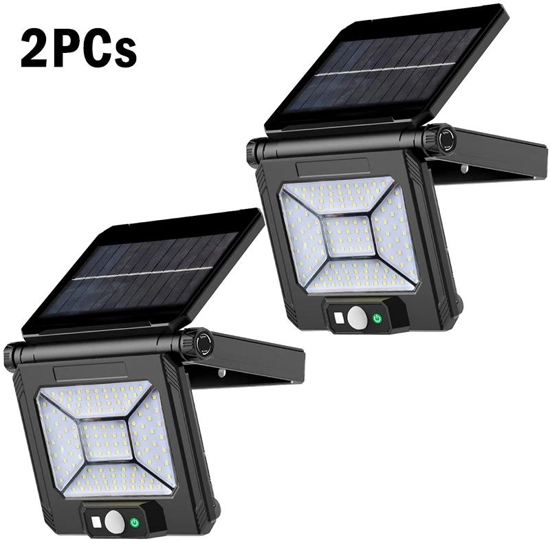 LED Solar Motion Sensor Wall Light 1/2 PCS Outdoor Solar Powered Lights For Yard Garden Fence Garage Waterproof Street Lamp