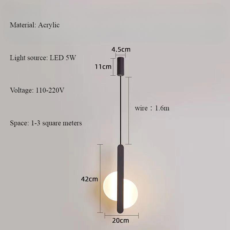 Modern Simple Acrylic Pendant Lamp Nordic Living Room Decoration Bedside Board Chandeliers Commercial Lighting Restaurant LED