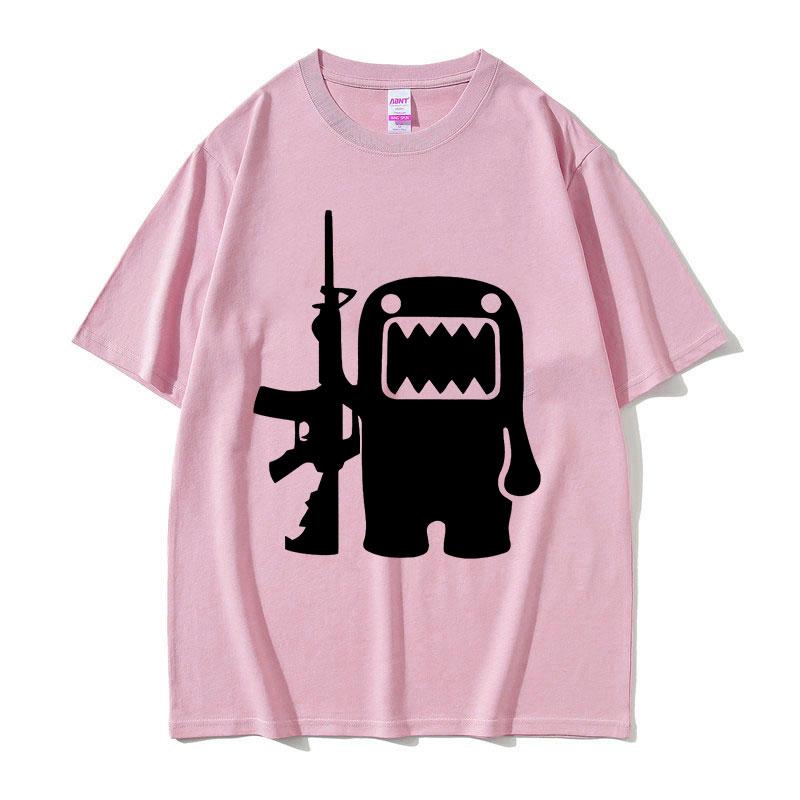 Funny Domo Kun AK47 Retro Graphic T Shirt Mens ONeck High Quality Fashion TShirt Man 100 Cotton Oversized Tshirts Streetwear