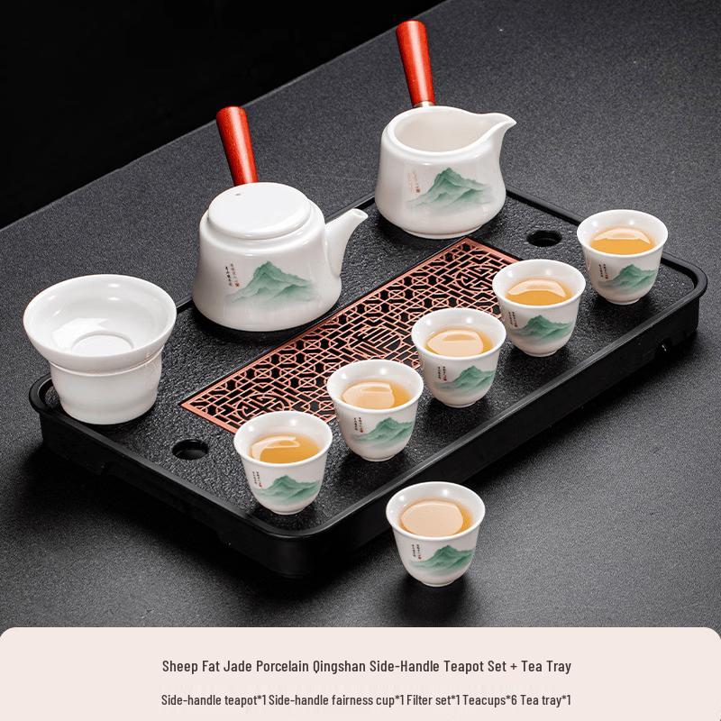 Green Mountain Jade Porcelain Kung Fu Tea Set