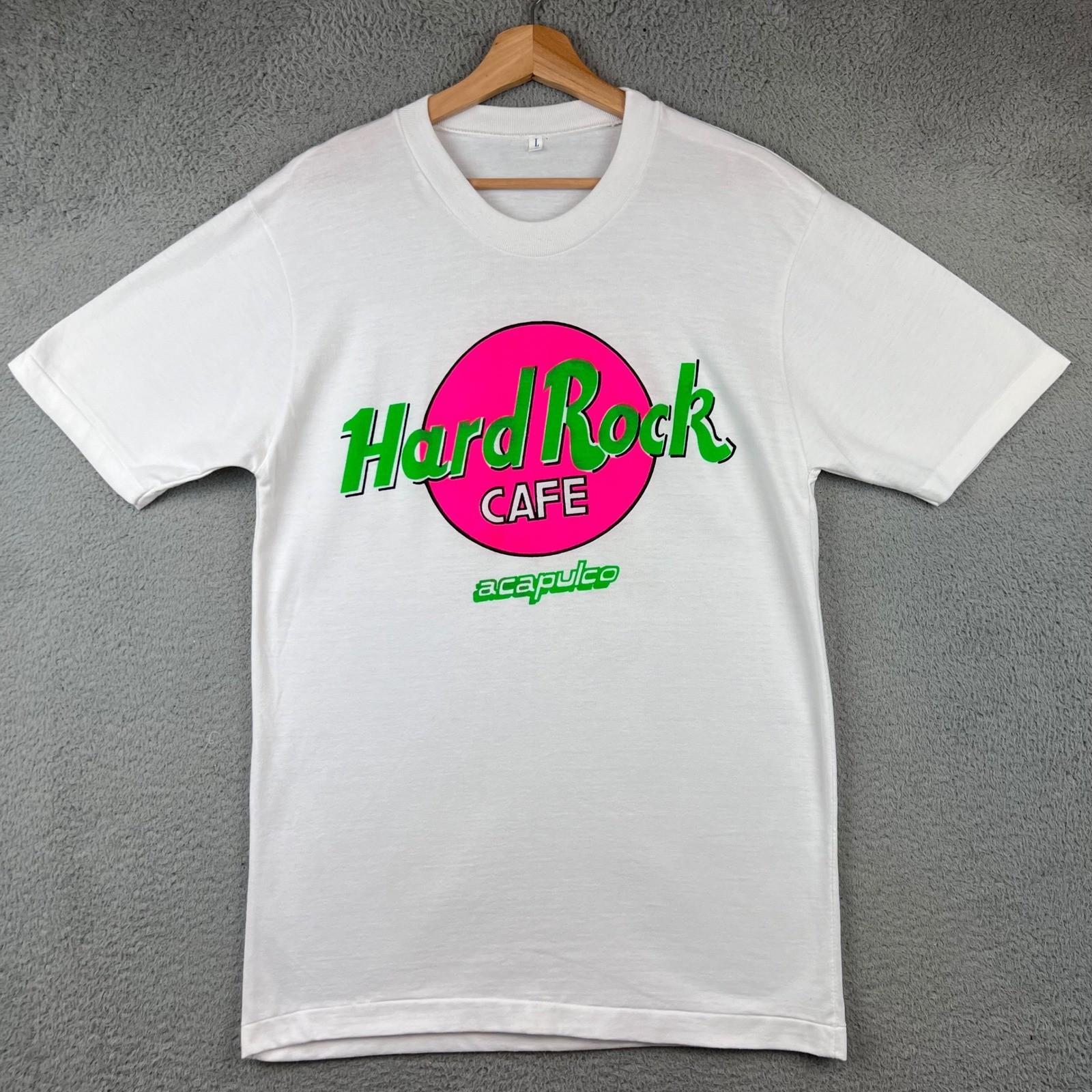 T-ShirtVintage Hard Rock Cafe Acapulco Graphic T Shirt Mens Size Large White XXXXL