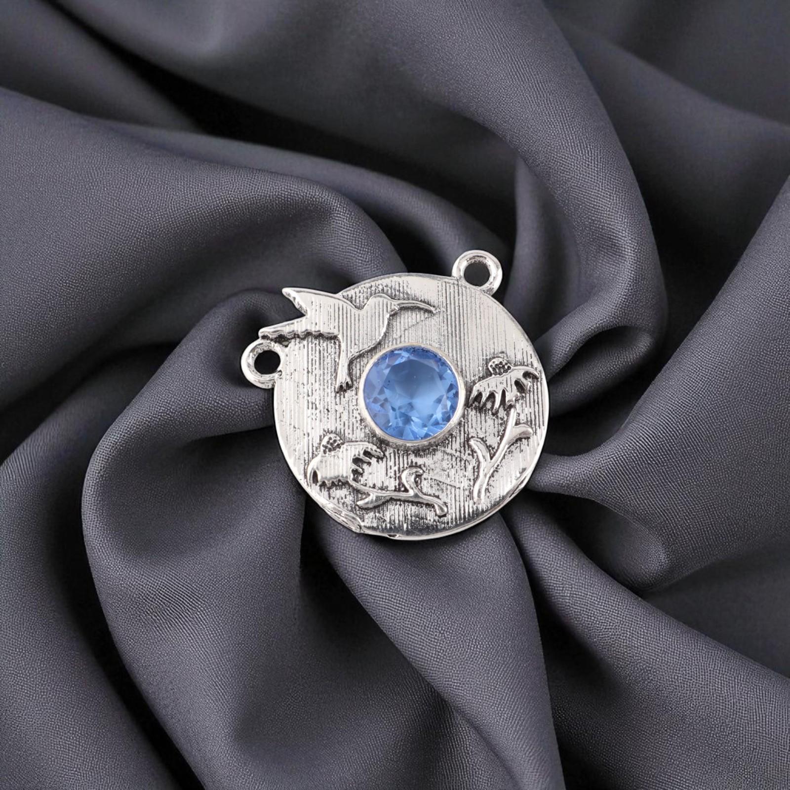 

Редкий камень Танзанит Ювелирное изделие из серебра 925 пробы Ручная работа Женский кулон 0.92 CP-34-2