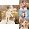 Large Plush Rabbit Toy Pillow Adorable Soft Stuffed Bunny Doll For Kids Gifts