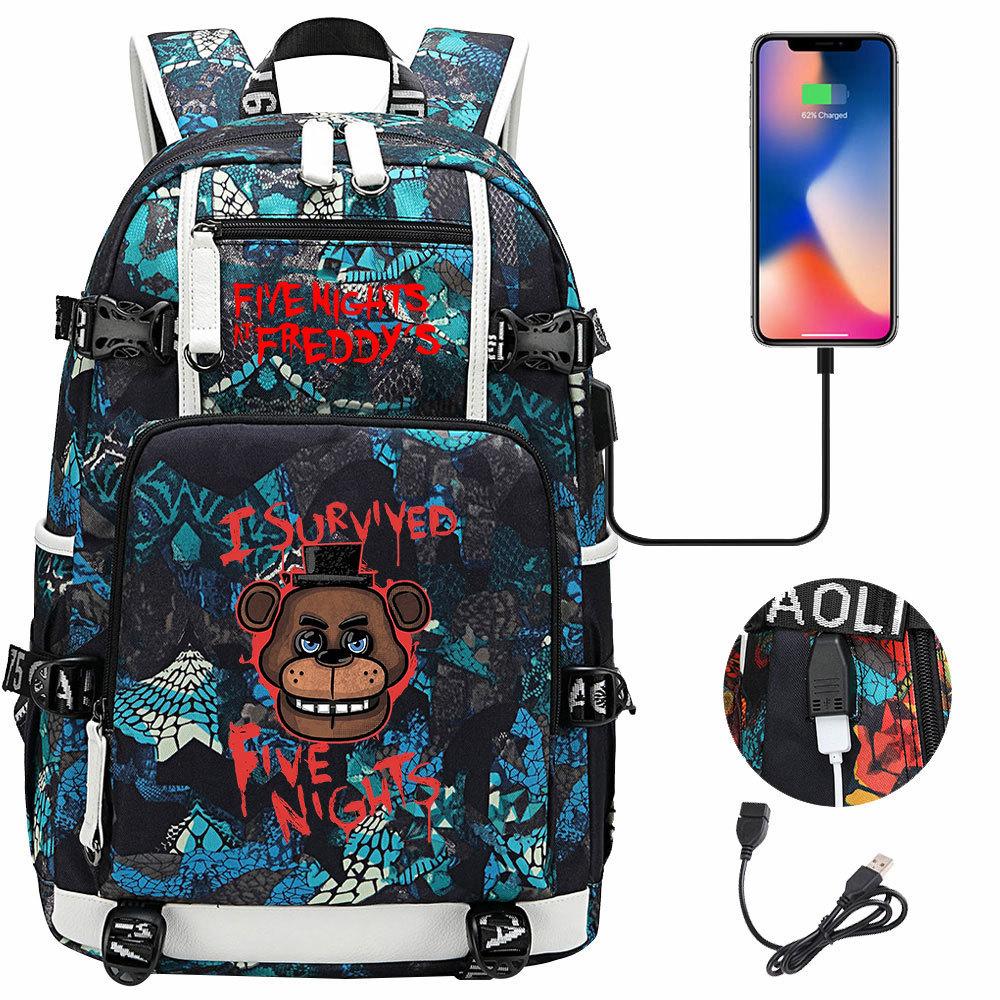 Teddy Bear Game Merchandise USB Teen Student Schoolbag Men and Women Leisure Large Capacity Travel Backpack