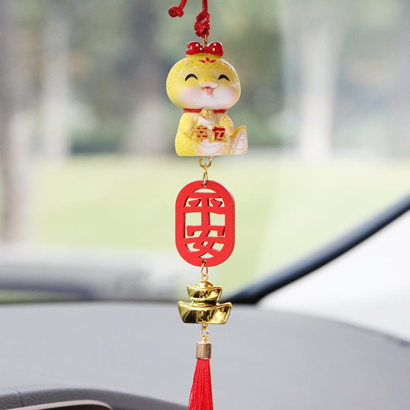 2025 Wealth Snake Car Pendant: New Year Blessing for Rearview Mirror
