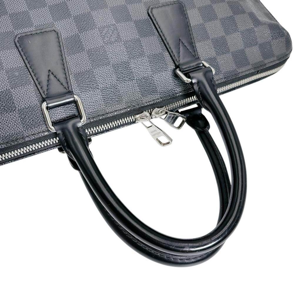 LOUIS VUITTON Damier Porte Documan Jules Business bag black mens N48224 Used