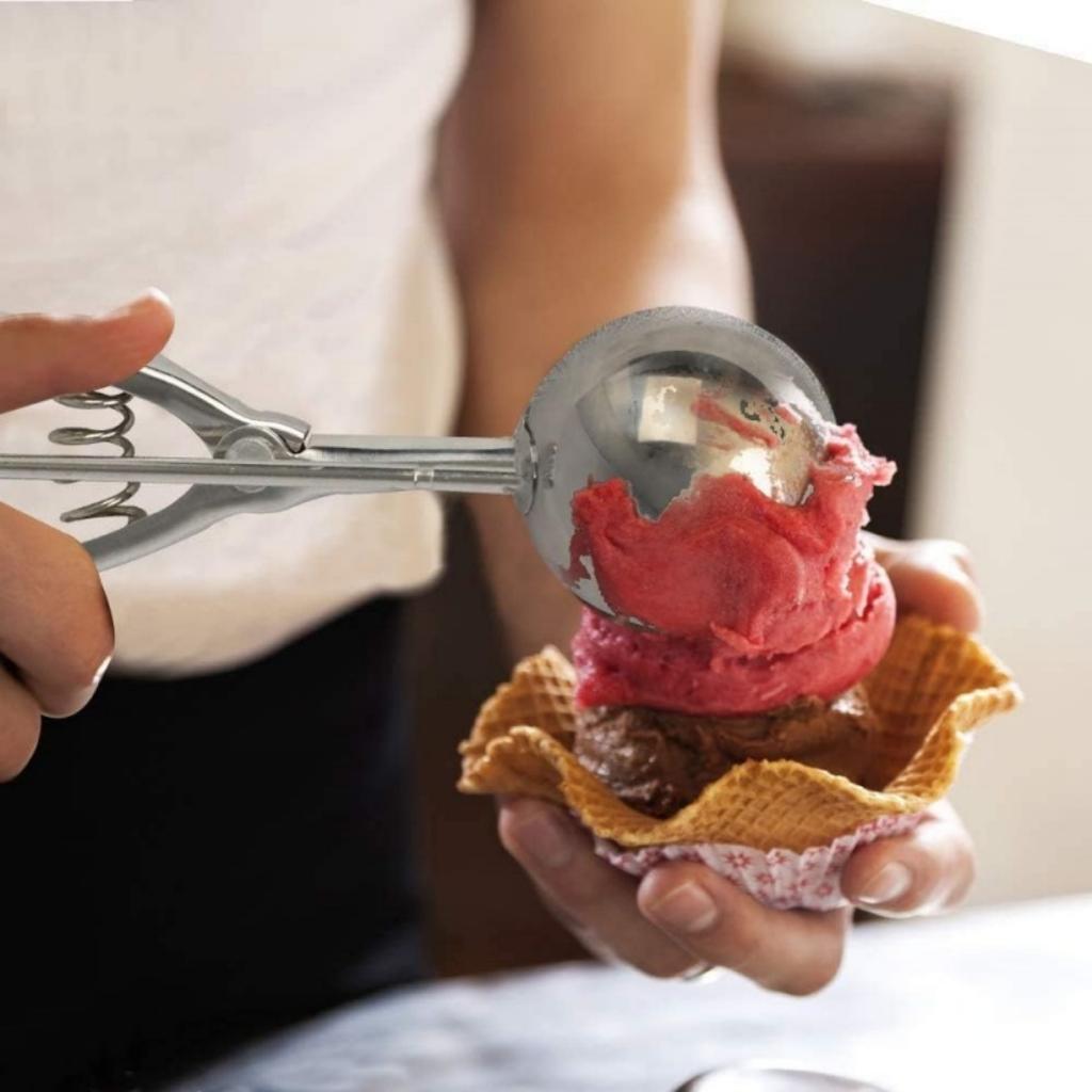 1/3pc Multi-Size Ice Cream Scoop with Spring Handle Dessert Shop Ice Cream Scooping Tool Stainless Steel Home Ball Potato Scoop