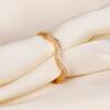 Gold-plated Seiko Full Diamond Wave Opening Ring Niche Non-fading Ring