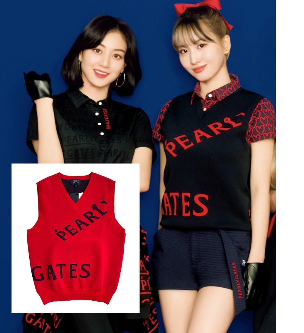 

[Б/У] 228 PEARLY GATES Жилет TWICE Одежда для гольфа Женский Красный Размер 0 S