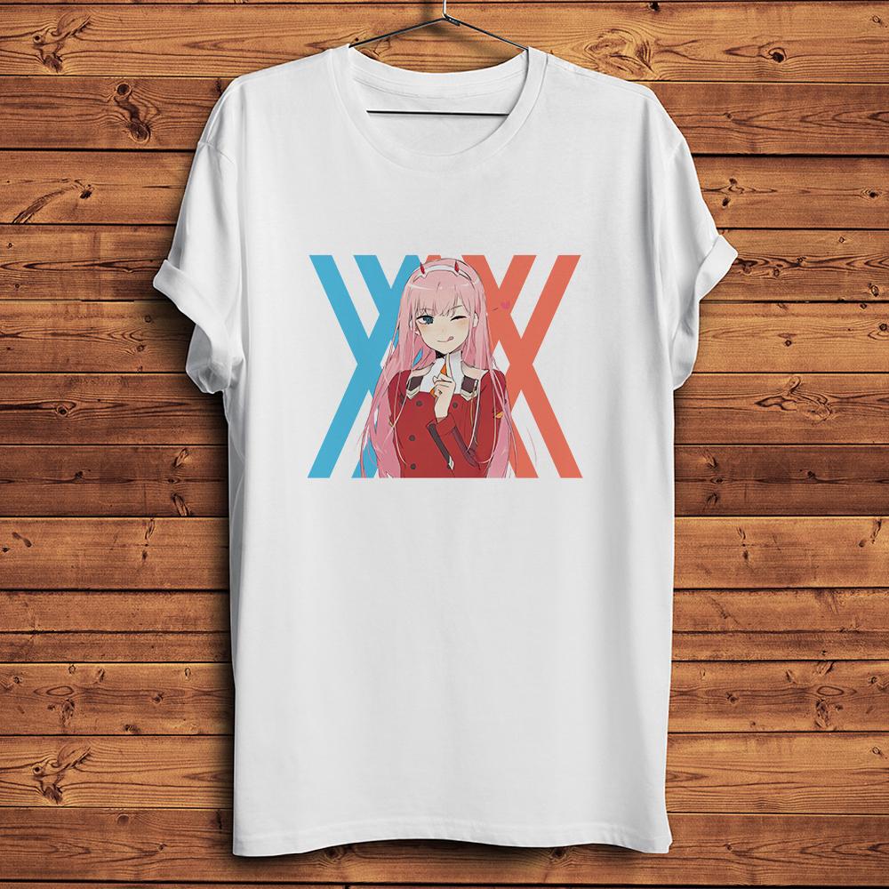 Darling In Franxx,Zero Two,002,Funny Manga T-Shirt,White Casual Short Sleeve Tshirt,Otaku Anime