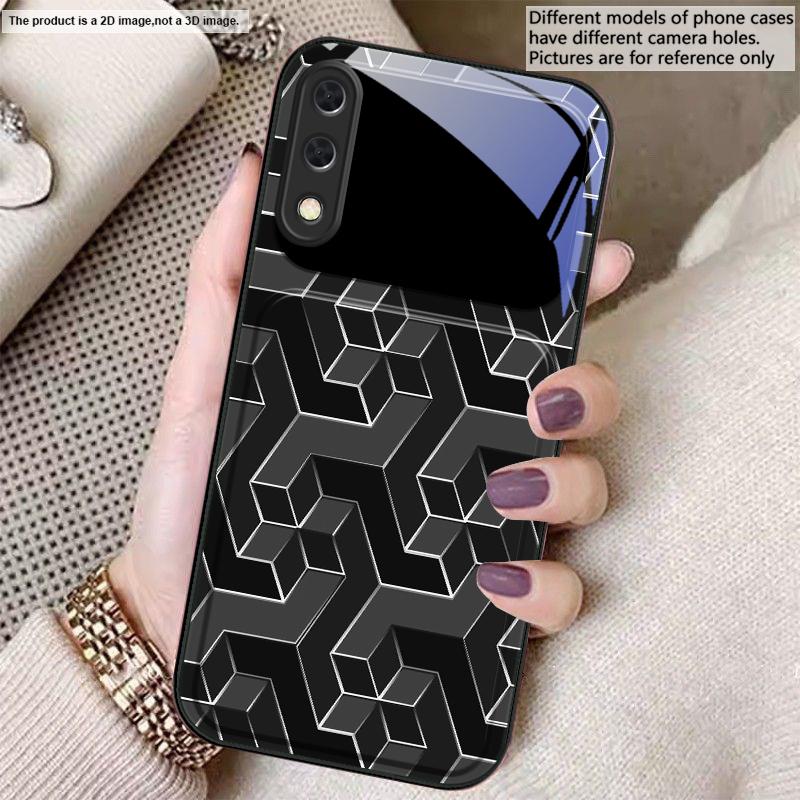 Abstract Geometric Grid For Samsung A01 02 03 Core 04 05 06 10 12 13 14 5G 15 16 M02 12 Note 8 9 10 20 Glass Ultra Phone Case