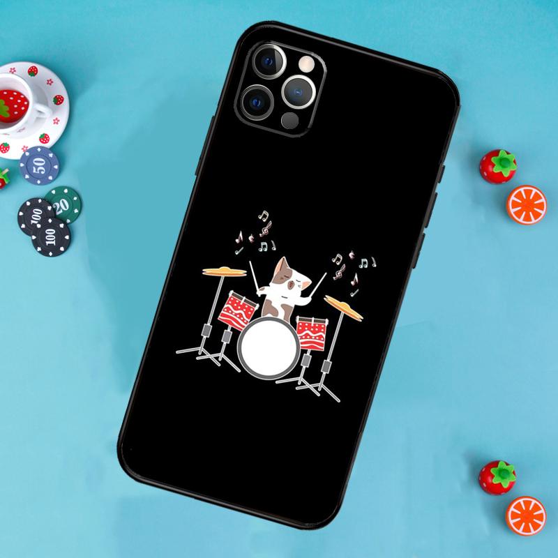 Musical Drum Drumsticks Drummers Phone Case For iPhone 17 Air 16 15 14 13 11 12 Pro Max 13 12 mini 15 16 Plus 16e Cover Funda