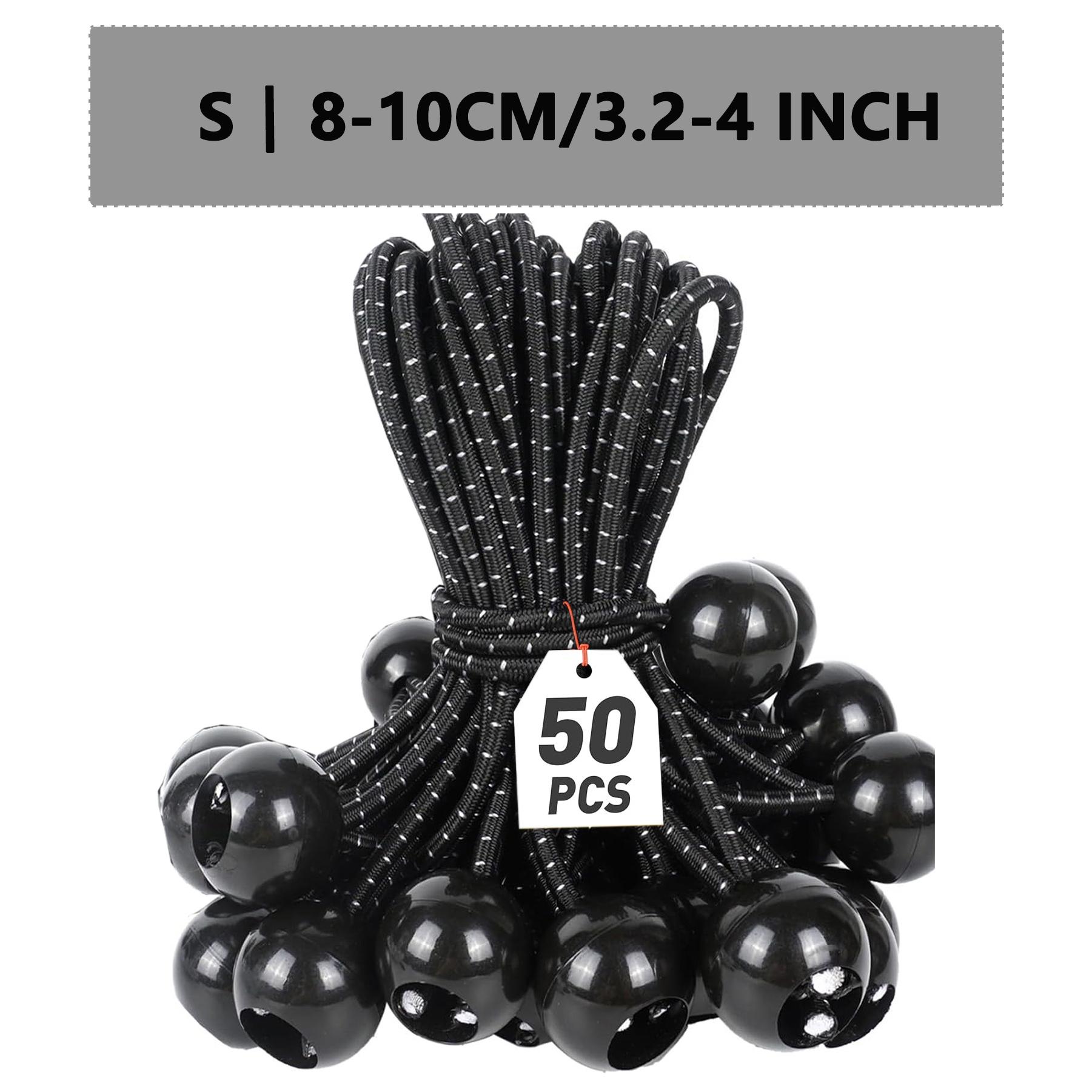 Durable And Safe Ball Bungee Cords 4/6/9 Inch50 Pcs Tarp Ball Bungee Ties Heavy Duty Canopy Tie Downs For Campingtent Poles With Uv Resistant