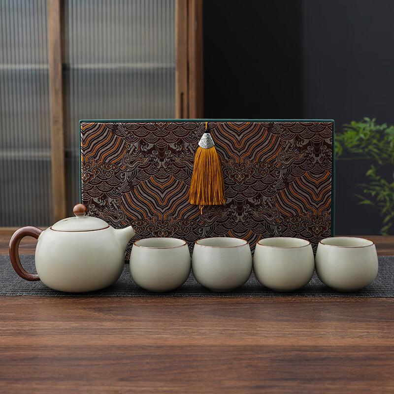Light Luxury Ru Kiln Kung Fu Tea Set