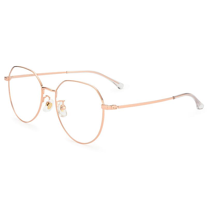 Ultra-Light Retro Glasses Frame For Women Can Be Equipped With Degree Trendy Round Frame Big Face Glasses Frame For Men 89180