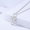 S925 sterling silver snowflake necklace women's niche temperament light luxury zircon spinel collarbone chain high-end pendant
