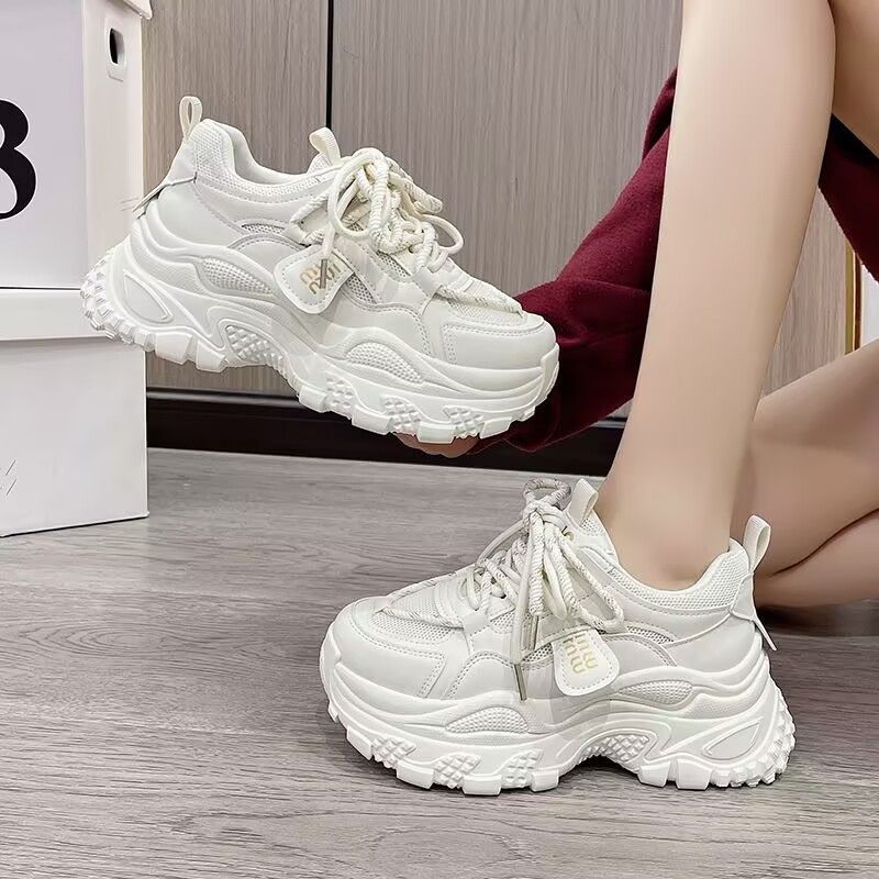 Fried Street platform dad shoes women's height increases ins new autumn mesh versatile casual sports shoes