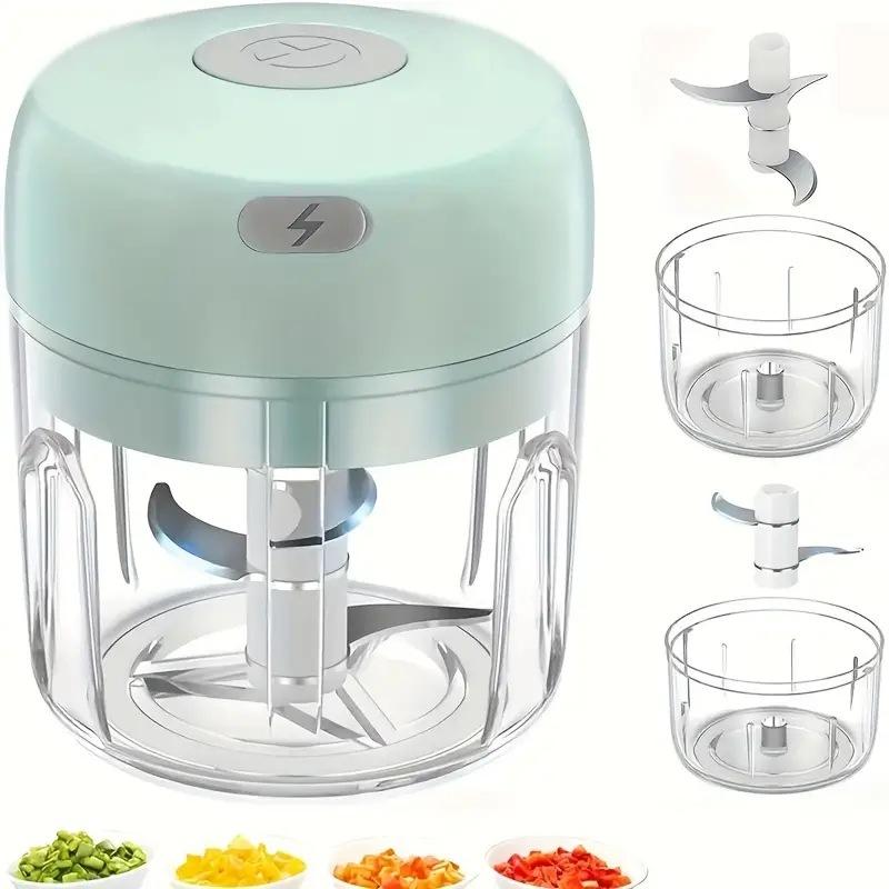 Garlic Puree USB Rechargeable Electric Garlic Pounder Mini Garlic Puree Garlic Press Household Garlic Milling Machine Garlic Punching Machine Garlic