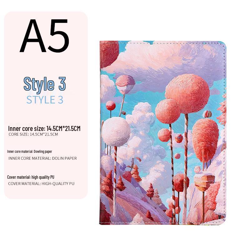 3D Oil Painting Landscape A5 Notebook Journal