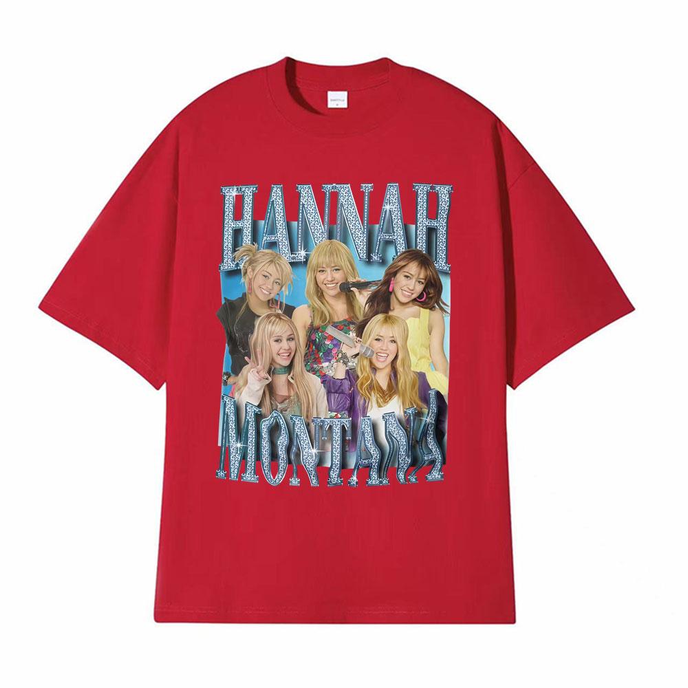 

Limited Hannah Montana Y2K Fan Graphic Y2K T Shirts Men Women Clothing Retro High Street Tshirt Summer Tops 100 Cotton T Shirt S