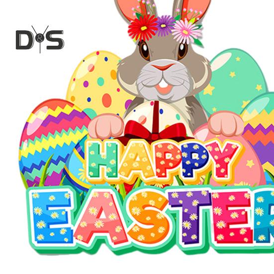 Oster-Türschild „Frohe Ostern“, Tür-Willkommensschild, hängende Dekoration für die Haustür mit Seil für Wand, Zuhause, drinnen und draußen, Frühlingsdekor