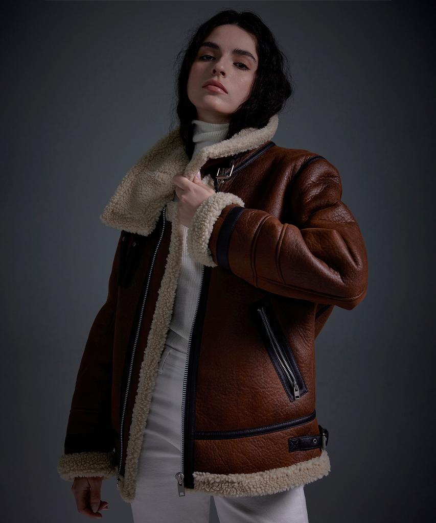 Maison Master Unisex Buffalo Maison Couple Shearling Jacket 2 Colors