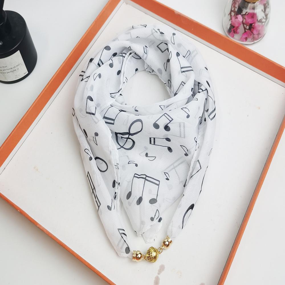 Spring/Summer 2025 Women's High-End Silk Scarf: Magnetic Buckle Triangle Snood for Neck Protection