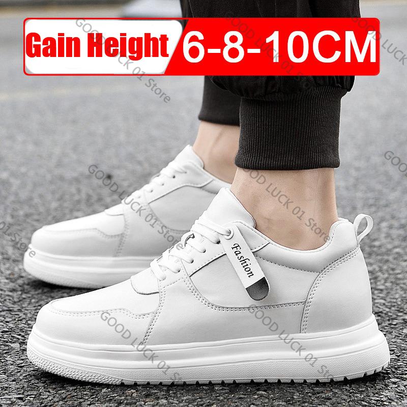 Men Elevator Height Increase Shoes Sneakers Shoes for Men 10cm Sports Casual Invisible Inner Heightening 8cm White Shoes