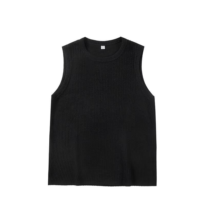 

2024 Лето Мужская Повседневная Полосатая Футболка Без Рукавов Жилет Extra Large чёрный